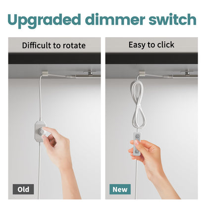 ASOKO Under Cabinet Led Light Plug in, Dimmable Daylight White 4500K, 3 Pack 12 inch Linkable Led Under Counter Lights for Kitchen, Shelf, Workbench, Cupboard, ETL Listed Plug 24V, UNO-LK 4500K