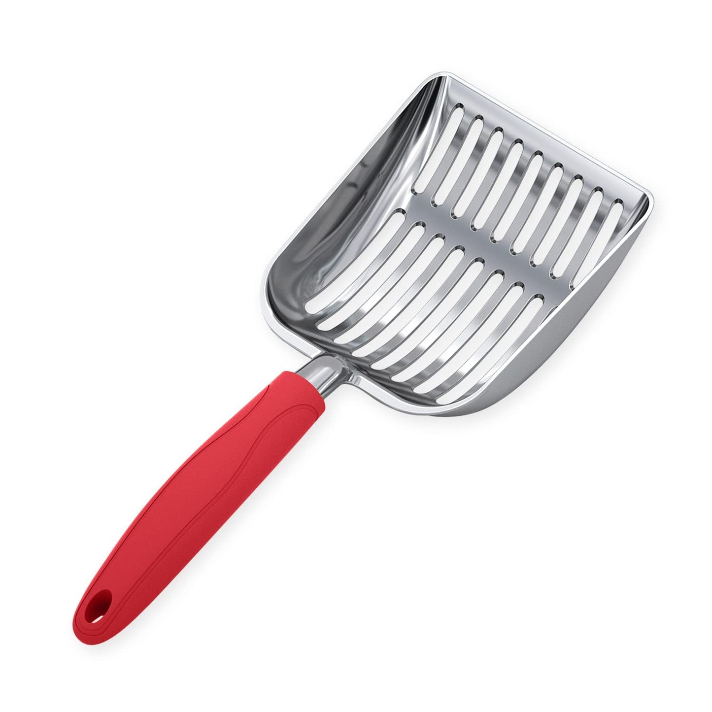 WePet Cat Litter Scoop, Aluminum Alloy Sifter, Kitty Metal Scooper, Deep Shovel, Long Handle, Poop Sifting, Kitten Pooper Lifter, Durable, Heavy Duty, for Litter Box