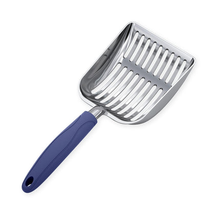WePet Cat Litter Scoop, Aluminum Alloy Sifter, Kitty Metal Scooper, Deep Shovel, Long Handle, Poop Sifting, Kitten Pooper Lifter, Durable, Heavy Duty, for Litter Box