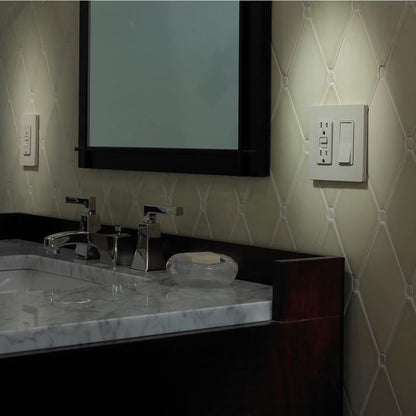 Lutron Claro 2 Gang Decorator/Rocker Wallplate, Gloss, Gray (1-Pack) | CW-2-GR