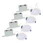 HALO HLB 4-Inch Thin Recessed Indoor/Outdoor Canless LED Downlight w/Selectable Color Temperatures 6-Pack HLB40699FS1EMWR-6PK