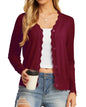 GRECERELLE Women's Long Sleeve V-Neck Button Down Cardigan Knit Shrugs Sweater