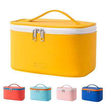Meiyuuo Cute Makeup Bag Small Cosmetic Bags for Women Girls Gift for Teens Medium Pouch for Purse Essentials Toiletry Zip Pouch PU Waterproof Organizer Case (Cow Print)