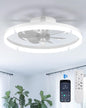 addlon Ceiling Fans with Lights and Remote, 20'' Low Profile Ceiling Fans, 3000-6000K Dimmable Modern Flush Mount LED Fan Light, Fandelier Ceiling Fan for Bedroom, Kitchen, Living Room, Black