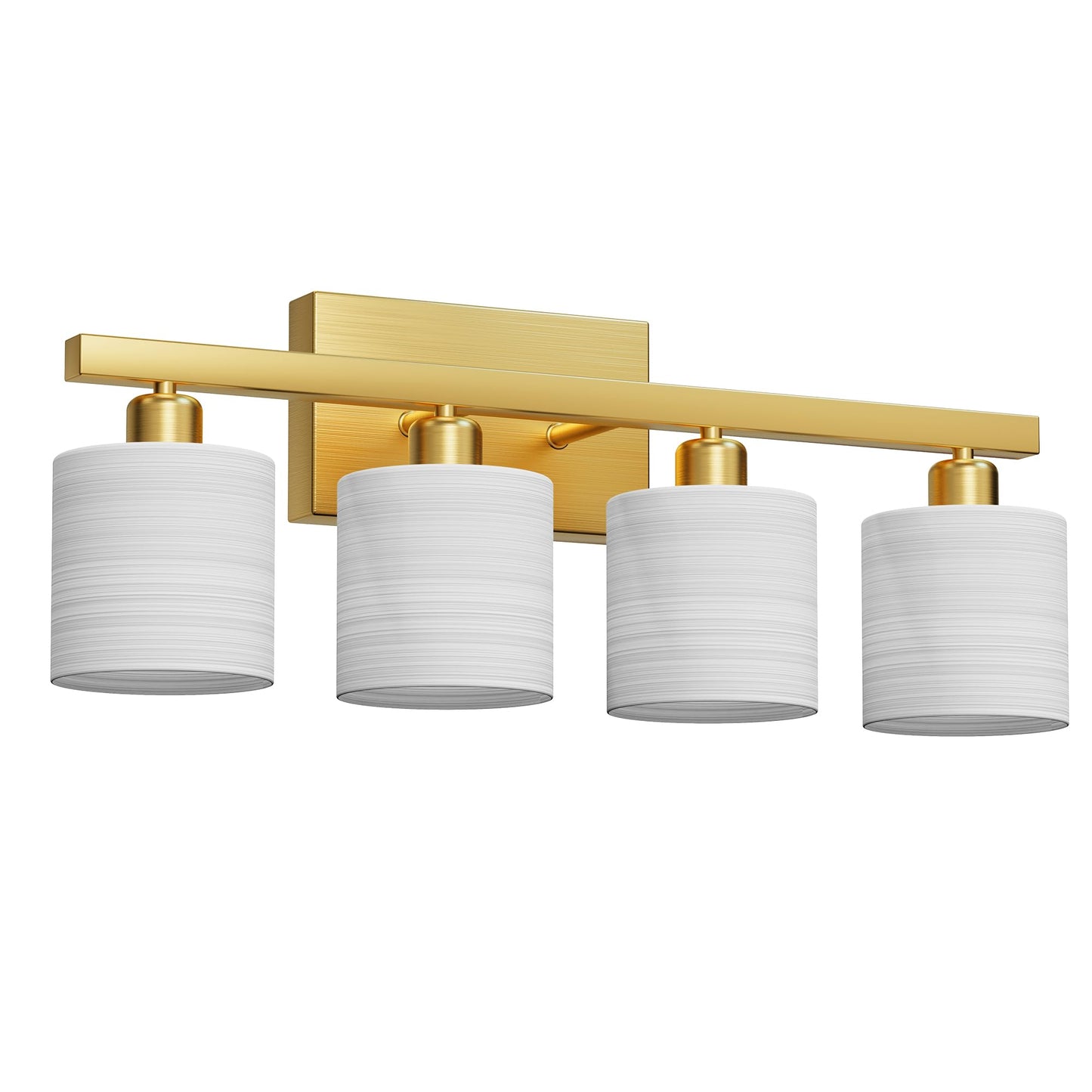 PARTPHONER Bathroom Light Fixtures, Bathroom Lighting Fixtures Over Mirror, Interior Classic Vanity Lights, Modern Bathroom Vanity Light with Textured White Glass Shade, Brushed Nickel, 3-Light