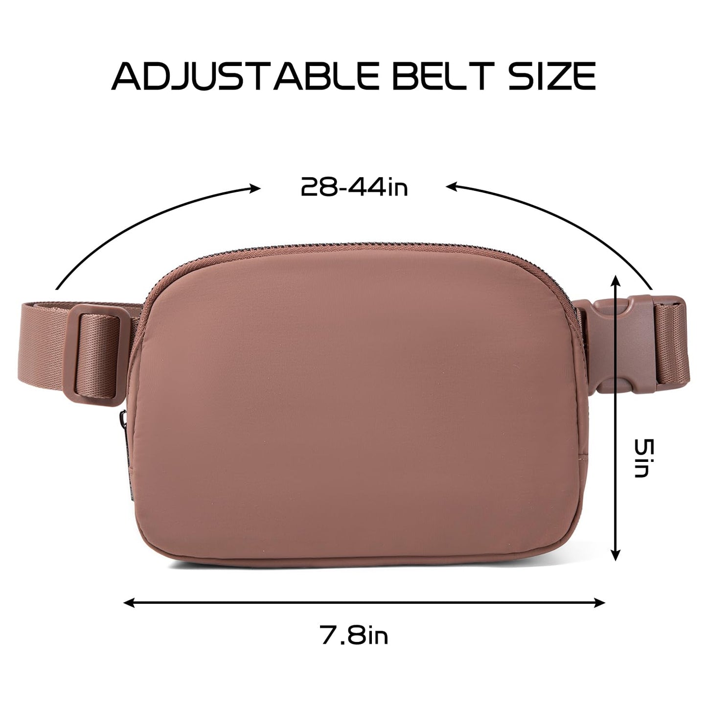 Gitus Belt Bag Fanny Pack Crossbody Bags with Initial Letter Patch Cute Stuff Birthday Gifts for Teenager Girls Cool Stuff for Teens Trendy Preppy Stuff for Teen Girls (Beige-A)