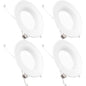 Sunco Recessed Lighting 6 Inch, Retrofit Can Lights, 965LM, 13W (75W Equivalent), Selectable CCT 2700K/3000K/3500K/4000K/5000K, Dimmable, Baffle Trim, Damp Rated UL 4 Pack