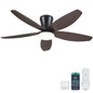 Ceiling Fans with Lights-36 Low Profile Ceiling Fan with Light and Remote/APP Control,Flush Mount,DC Reversible,LED Dimmable Blakc Ceiling Fans for Bedroom,Indoor/Outdoor Patio Use