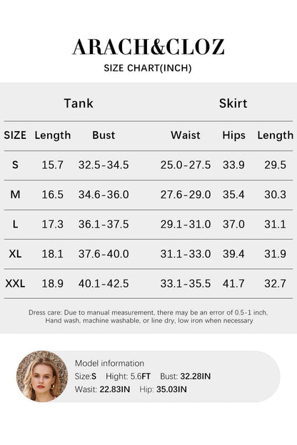 Arach&Cloz Women's Two Piece Sets 2025 Bodycon Dresses Summer Outfits Tank Top and Midi Skirt Suits Sweater