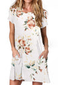 Alaster Women’s Casual Summer T Shirt Dress Loose Short Sleeve Tunic Dress with Pocket for Women
