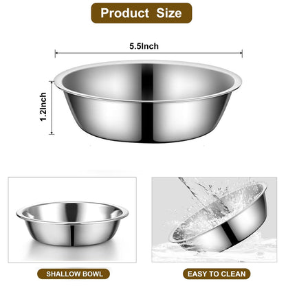 Upgraded Elevated Cat Bowls with Food Mat,15°Tilted Stand Anti Vomiting Raised Cat Dishes for Food and Water,2 Stainless Steel Bowls for Cats and Puppy