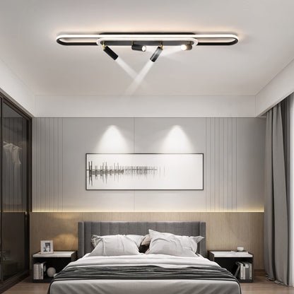 Modern Chandelier Modern Led Chandelier Adjustable Black Chandelier Lighting Fixture High Ceiling Chandelier Suitable for Living Room Staircase Villa