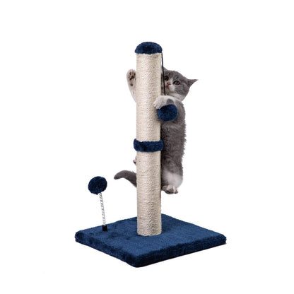 Cat Scratching Post Premium Basics Kitten Scratcher Sisal Scratch Posts with Hanging Ball 22in for Kittens or Smaller Cats (22 inches for Kitten, Beige)