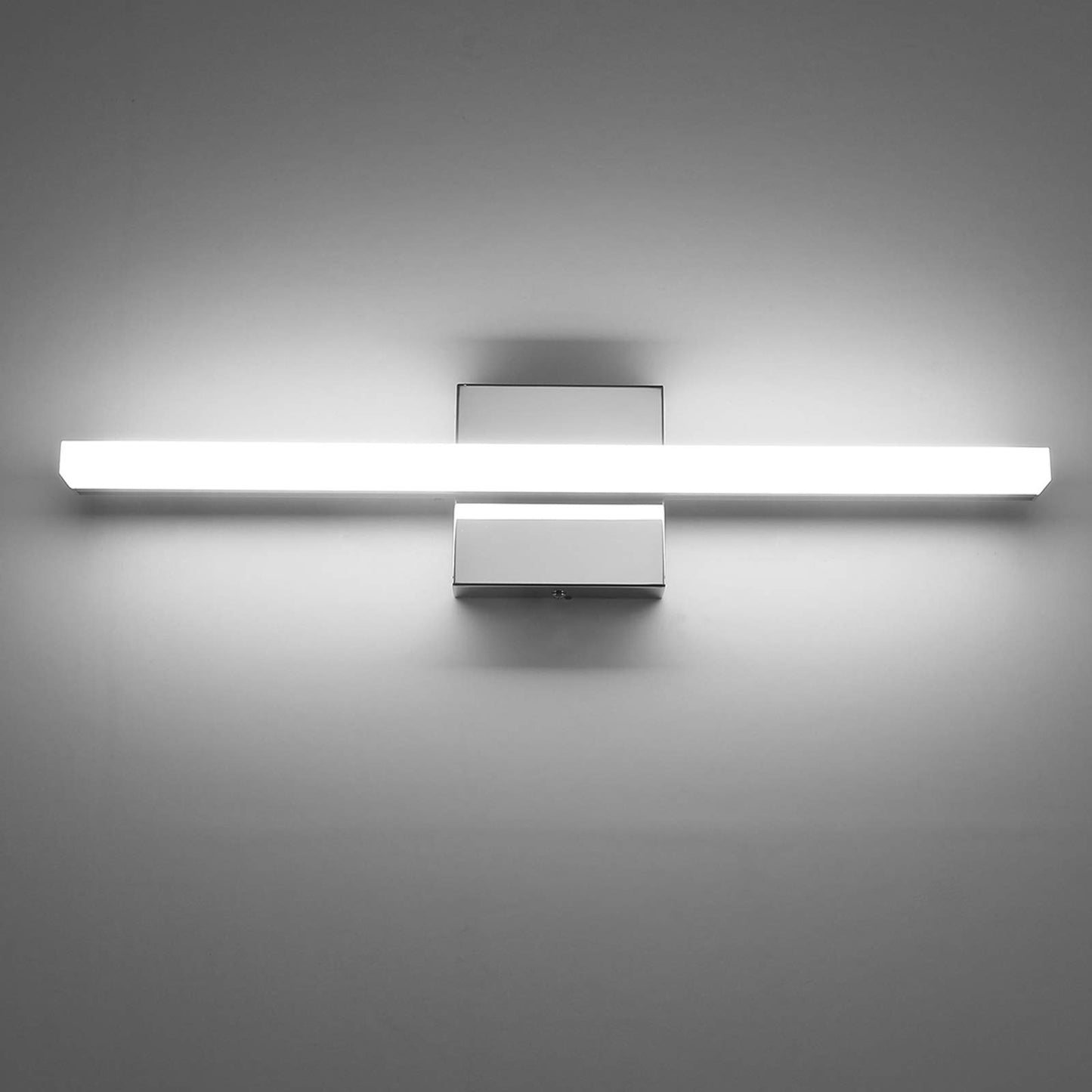 Combuh Modern Bathroom Light Fixtures Over Mirror 16 Inch IP44 9W Chrome Vanity Light Bar for Bathroom Wall Light Fixtures Cool White 6000K