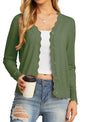 GRECERELLE Women's Long Sleeve V-Neck Button Down Cardigan Knit Shrugs Sweater