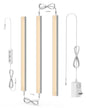 ASOKO Under Cabinet Led Light Plug in, Dimmable Daylight White 4500K, 3 Pack 12 inch Linkable Led Under Counter Lights for Kitchen, Shelf, Workbench, Cupboard, ETL Listed Plug 24V, UNO-LK 4500K