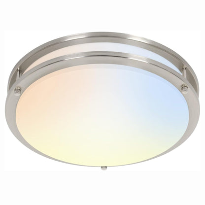 13 inch Flush Mount LED Ceiling Light Fixture, 2700K/3000K/3500K/4000K/5000K Adjustable Ceiling Lights, Oil Rubbed Bronze Saturn Dimmable Lighting for Hallway Bathroom Kitchen or Stairwell, ETL Listed