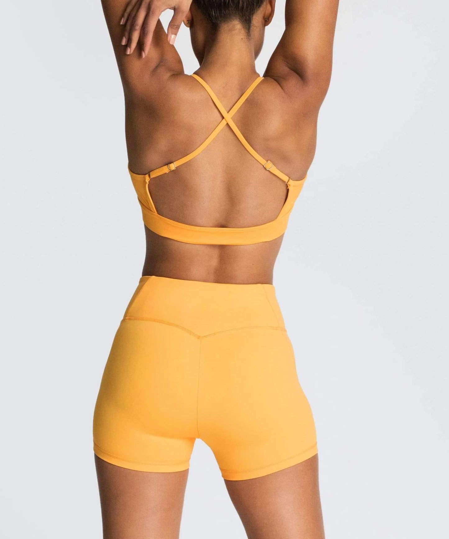 IWEMEK Women's Workout Sets 2 Piece Yoga Outfits High Waisted Biker Shorts and Cross Back Sports Bra Gym Set