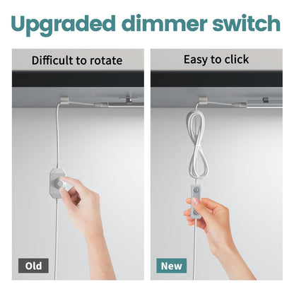 ASOKO Under Cabinet Led Light Plug in, Dimmable Daylight White 4500K, 3 Pack 12 inch Linkable Led Under Counter Lights for Kitchen, Shelf, Workbench, Cupboard, ETL Listed Plug 24V, UNO-LK 4500K