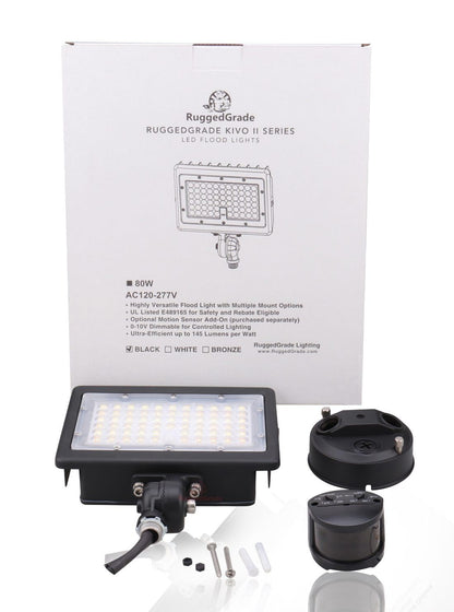RuggedGrade 120W - Kivo II CS Series LED Floodlight - 17,400 Lumens - Color Selectable 30K/40K/50K - Knuckle Mount