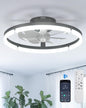addlon Ceiling Fans with Lights and Remote, 20'' Low Profile Ceiling Fans, 3000-6000K Dimmable Modern Flush Mount LED Fan Light, Fandelier Ceiling Fan for Bedroom, Kitchen, Living Room, Black