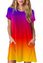 Alaster Women’s Casual Summer T Shirt Dress Loose Short Sleeve Tunic Dress with Pocket for Women