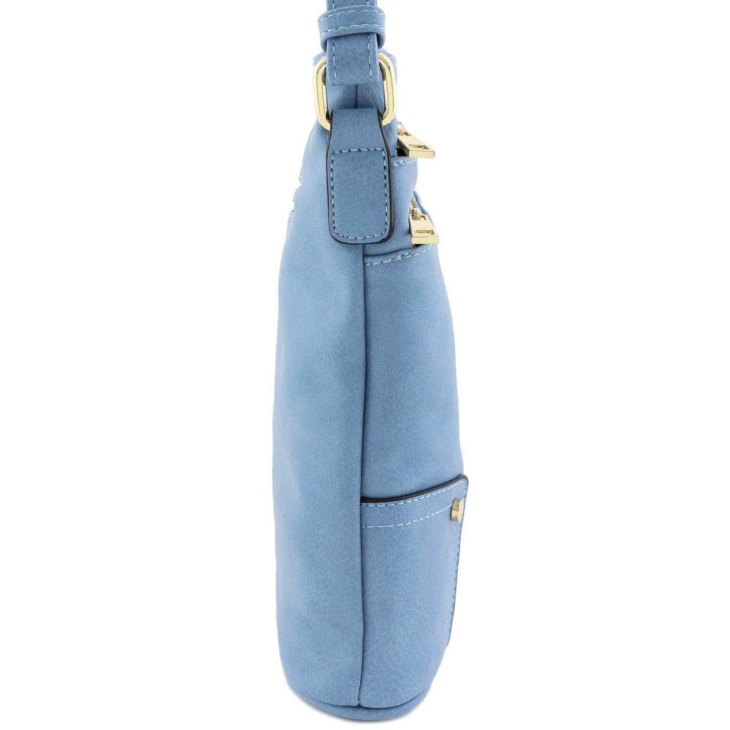 ALYSSA Triple Zip Pocket Large Crossbody Bag