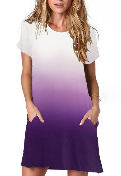 Alaster Women’s Casual Summer T Shirt Dress Loose Short Sleeve Tunic Dress with Pocket for Women