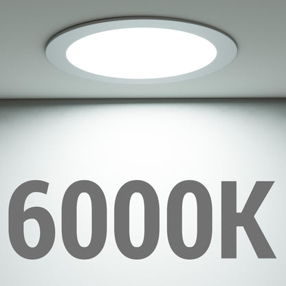 Ensenior 12 Pack 4 Inch LED Recessed Ceiling Light, Dimmable, 2700K-5000K 5CCT, 750LM 9W 120V, High Brightness Canless Wafer Downlight - ETL&FCC&IC