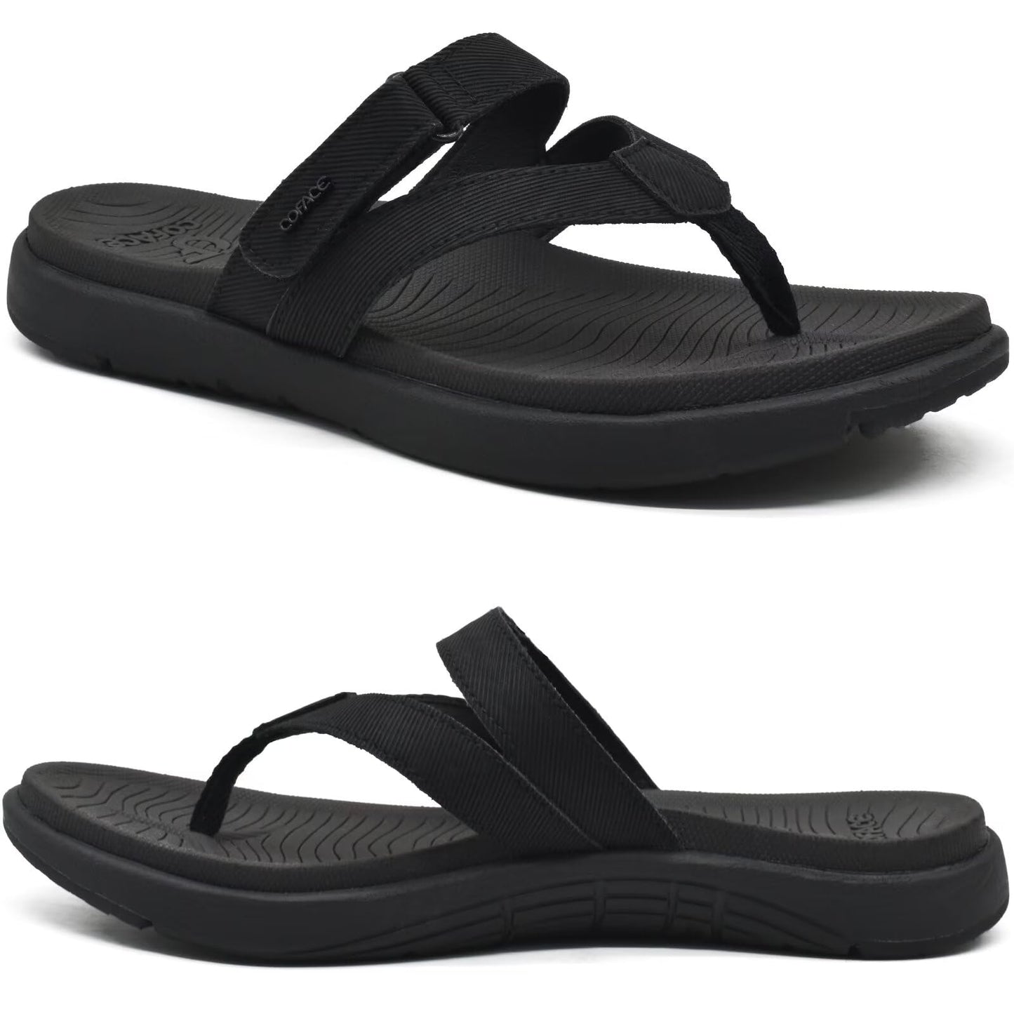 COFACE Womens Fashion Orthotic Flip Flops Ladies Slip On Lightweight Athletic Yoga Mat Cushion Thong Sandals With Comfortable Plantar Fasciitis Arch Support