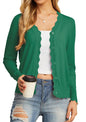 GRECERELLE Women's Long Sleeve V-Neck Button Down Cardigan Knit Shrugs Sweater