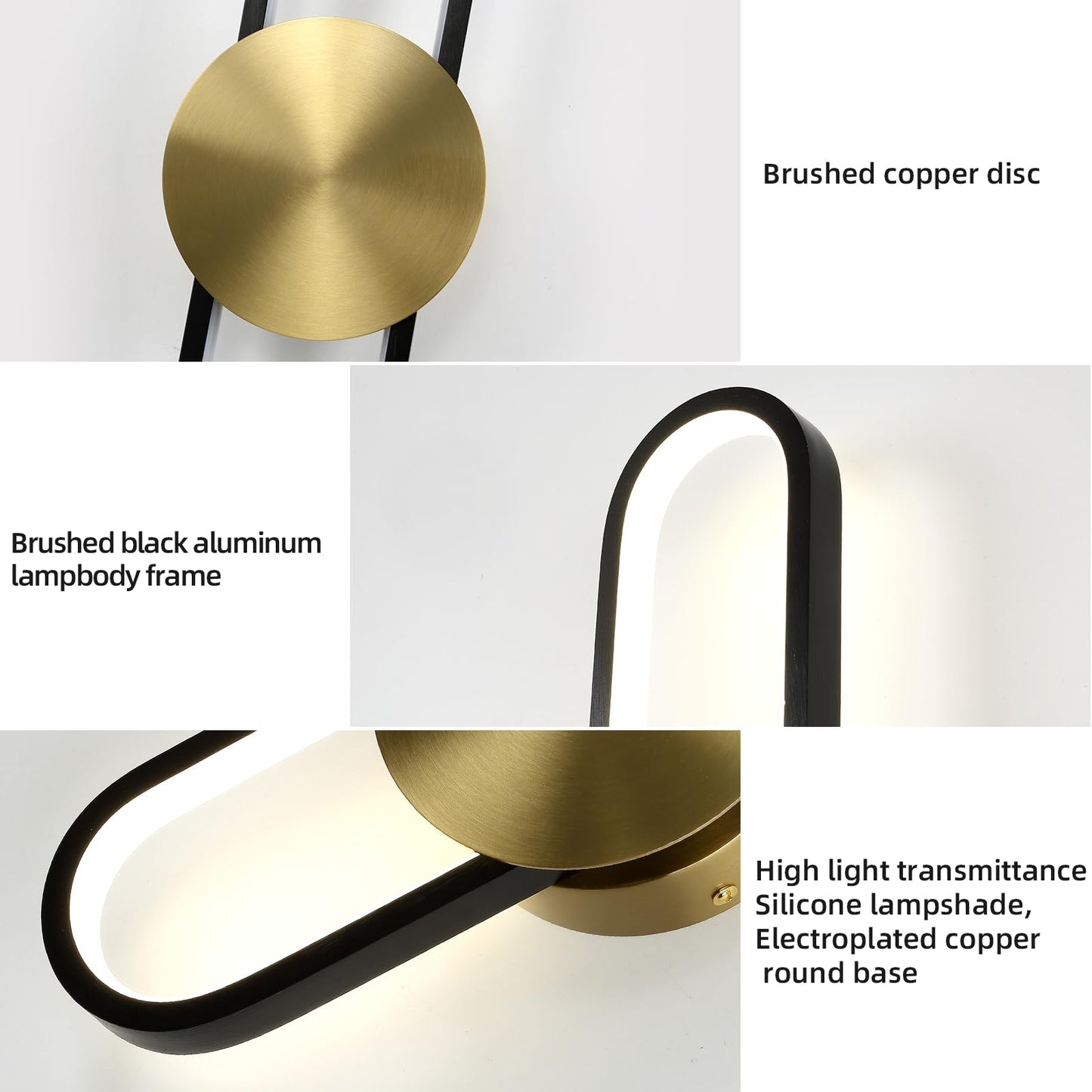 Modern Wall Sconce 4000K Dimmable LED Wall Light Fixture, Hardwired Wall Lamp for Living Room, Dining Room, Bedroom, Hallway, Lobby, Entryway (Brushed Black, H110cm/43.3inch)