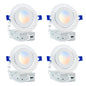 HONZIN 4 Pack 4 Inch Gimbal Recessed Lighting, 360° & 90° Adjustable Canless Downlight - 9W LED 750LM High Brightness, 5CCT 2700K-5000K Selectable, ETL/FCC & IC Rated, CRI90+ Dimmable