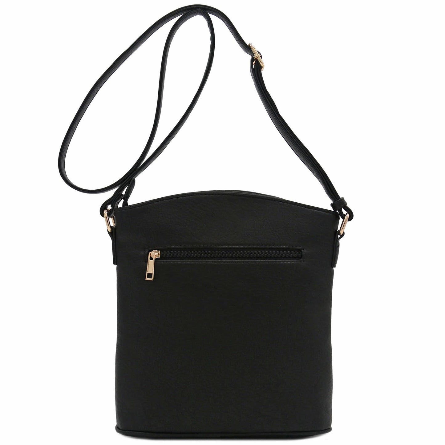 ALYSSA Triple Zip Pocket Large Crossbody Bag