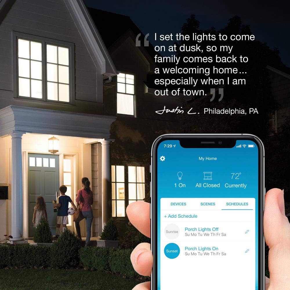 Lutron Caseta Smart Lighting Kit w/ Hub, 2 Original Dimmer Switches, 2 Remotes & More for LED Light Bulbs, Works w/ Alexa, Apple Homekit, Google Home, No Neutral Req, Single-Pole/3-Way, P-BDG-PKG2W