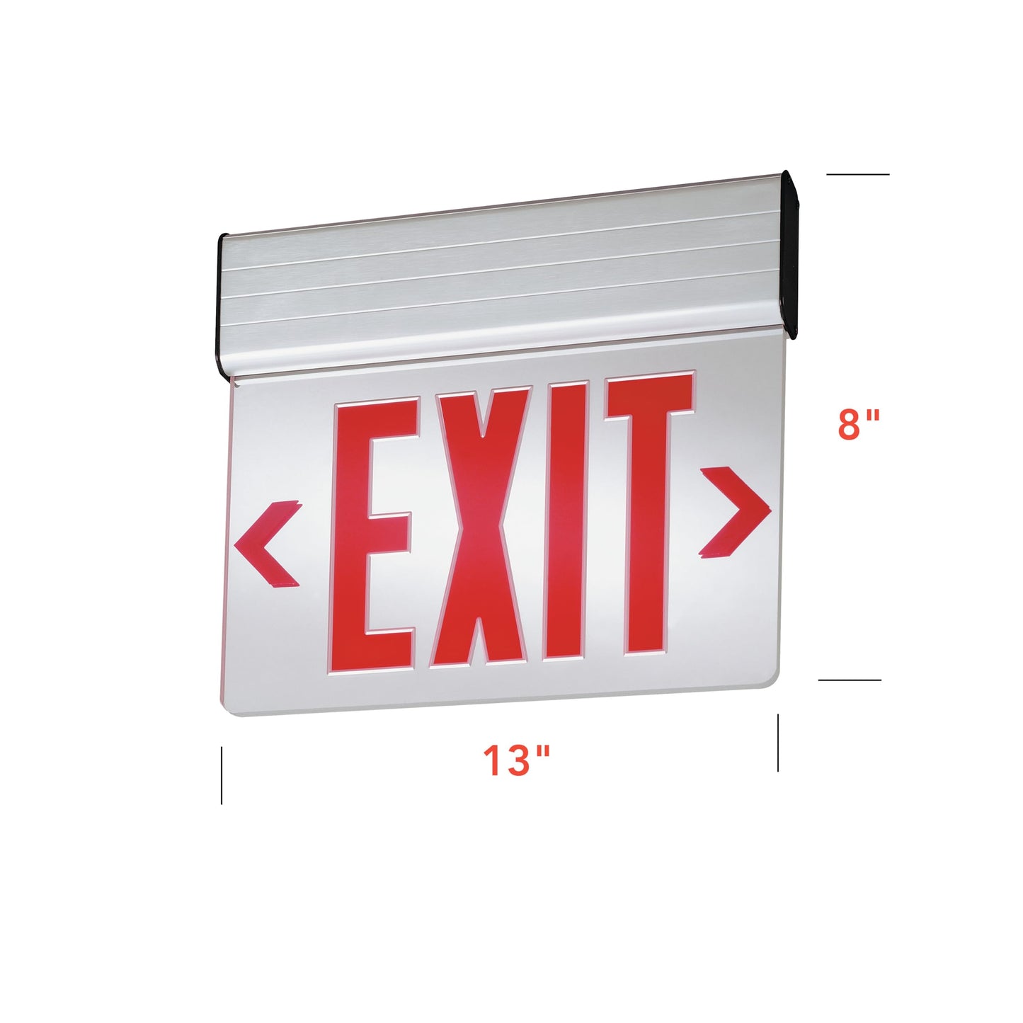 Lithonia Lighting EDG 1 G EL M6 Aluminum LED Emergency Exit Sign, 3 watts, Green