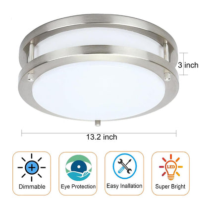 36W Dimmable LED Ceiling Light Fixture, 12 inch Flush Mount Light Fixture, Ceiling Lights for Bedroom, Kitchen, Bathroom, Super Bright 4000 Lumens, 400W Equivalent, 5000K Daylight White