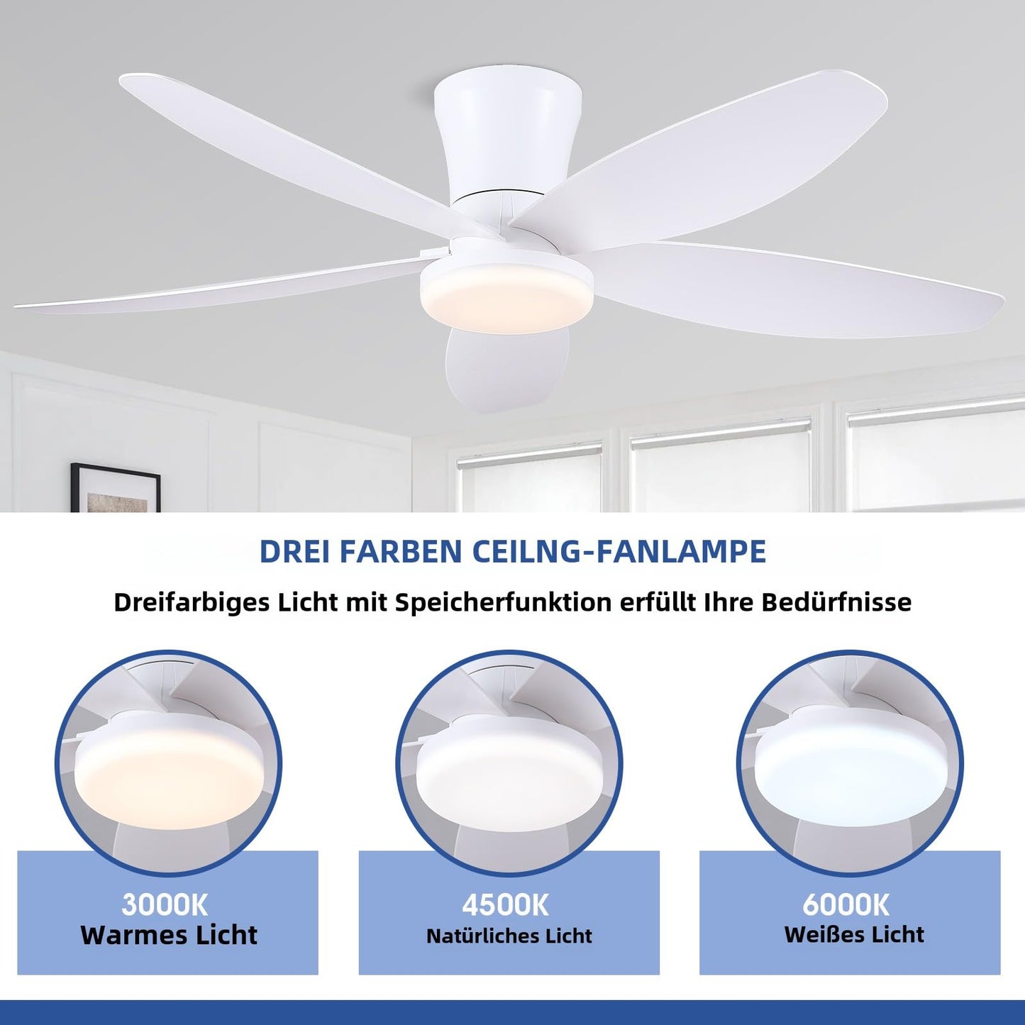 Ceiling Fans with Lights-36 Low Profile Ceiling Fan with Light and Remote/APP Control,Flush Mount,DC Reversible,LED Dimmable Blakc Ceiling Fans for Bedroom,Indoor/Outdoor Patio Use