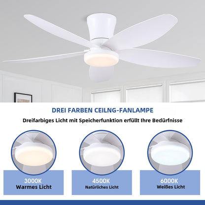 Ceiling Fans with Lights-36 Low Profile Ceiling Fan with Light and Remote/APP Control,Flush Mount,DC Reversible,LED Dimmable Blakc Ceiling Fans for Bedroom,Indoor/Outdoor Patio Use