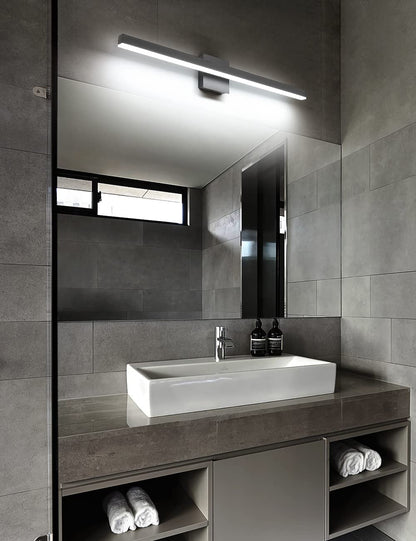 Joossnwell Black Bathroom Vanity Light Fixtures Dimmable 5CCT LED Bathroom Lighting Bar 15.75 Inch Modern Bath Lights Fixture Over Mirror 12W