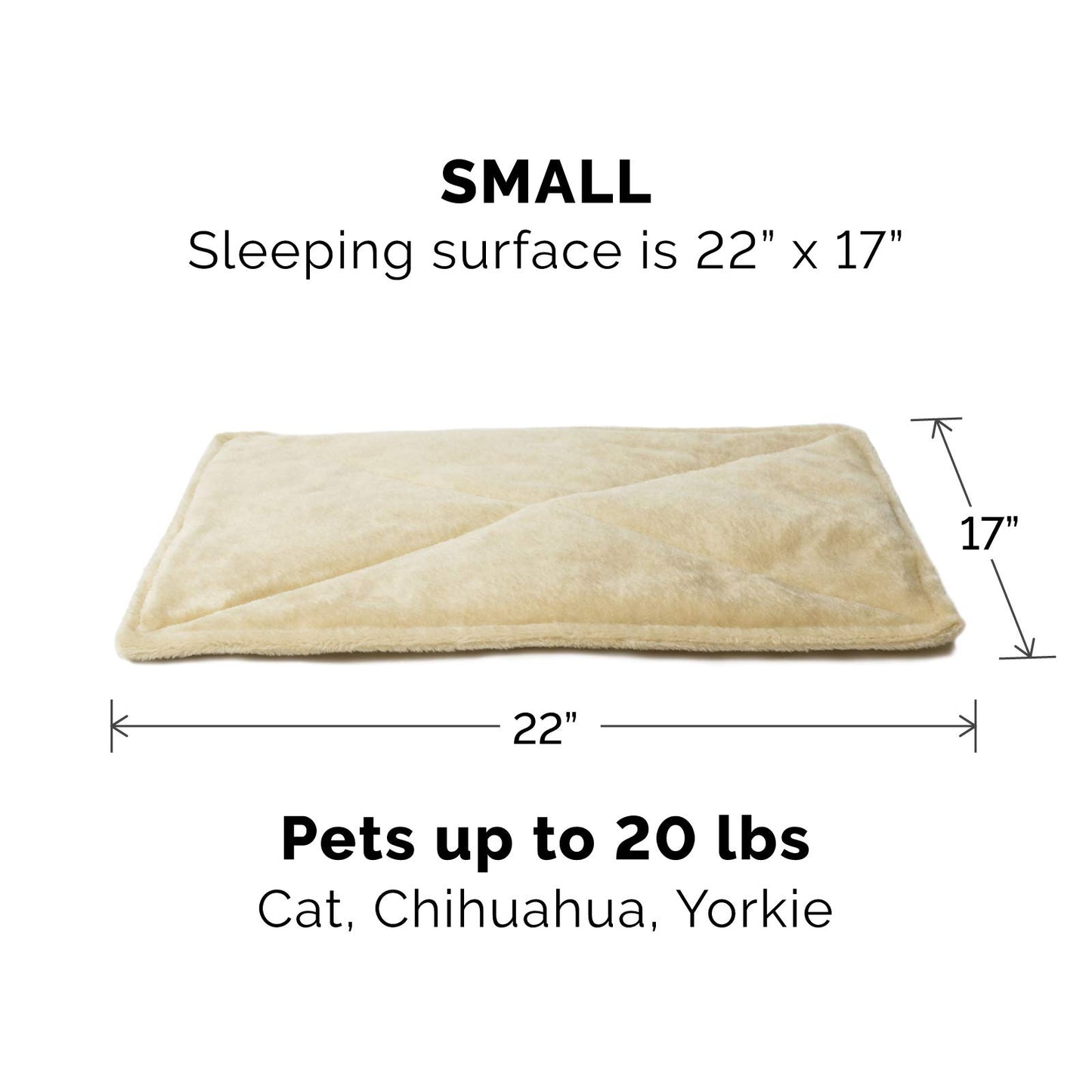 Furhaven ThermaNAP Self-Warming Cat Bed for Indoor Cats & Small Dogs, Washable & Reflects Body Heat - Quilted Faux Fur Reflective Bed Mat - Gray, Small