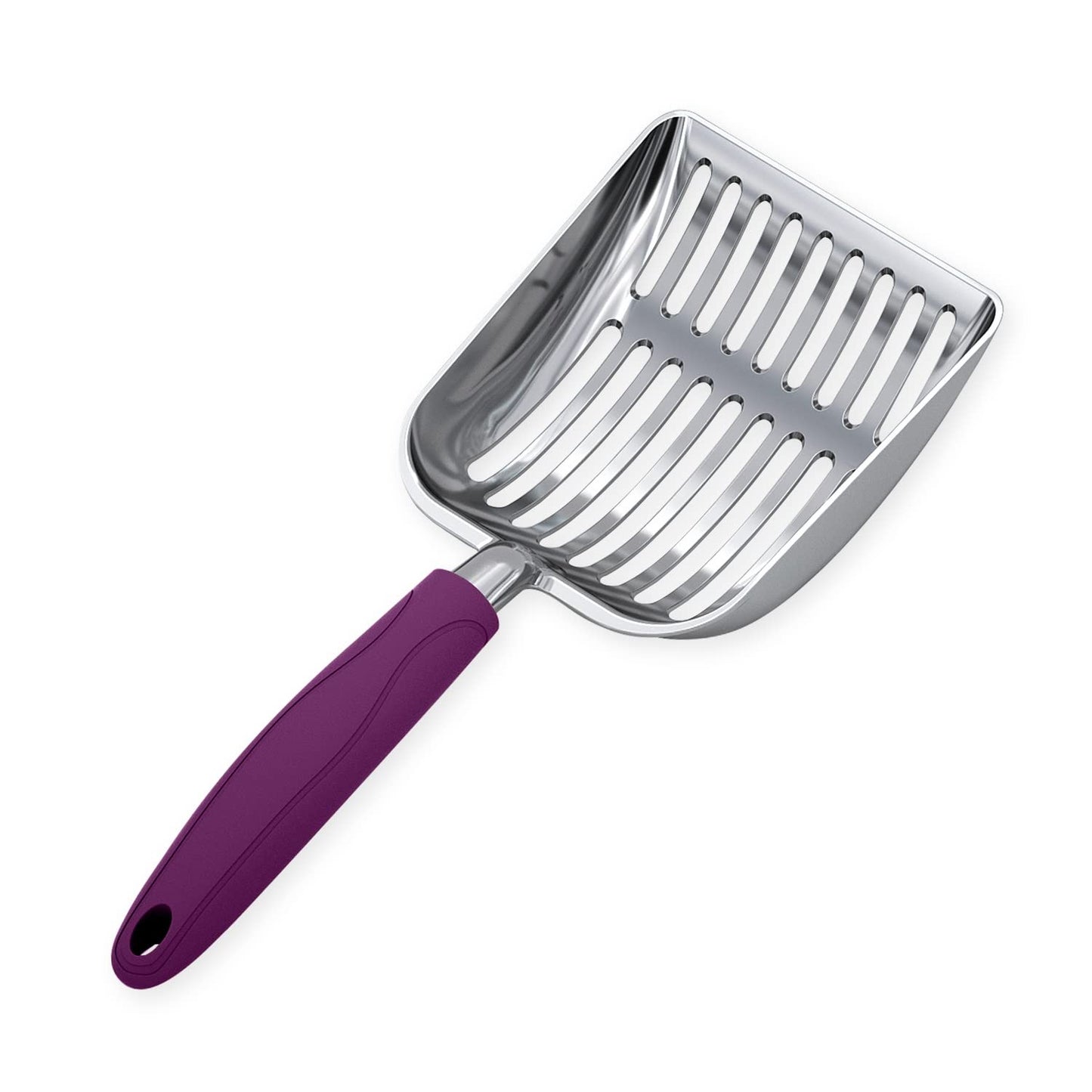 WePet Cat Litter Scoop, Aluminum Alloy Sifter, Kitty Metal Scooper, Deep Shovel, Long Handle, Poop Sifting, Kitten Pooper Lifter, Durable, Heavy Duty, for Litter Box