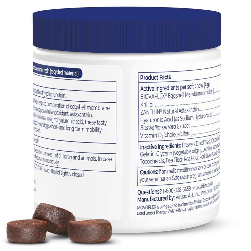 Advanced Soft Chews Hip Joint Support Supplement for Large Dogs- 60 Count by Virbac