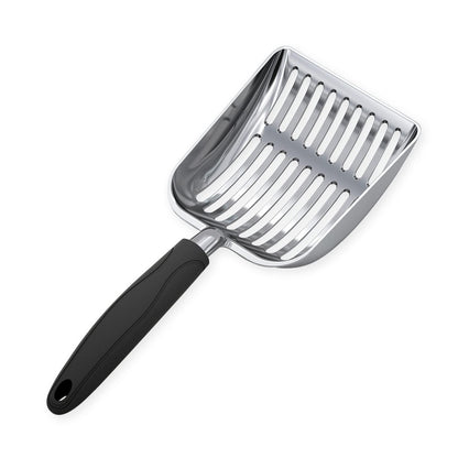 WePet Cat Litter Scoop, Aluminum Alloy Sifter, Kitty Metal Scooper, Deep Shovel, Long Handle, Poop Sifting, Kitten Pooper Lifter, Durable, Heavy Duty, for Litter Box