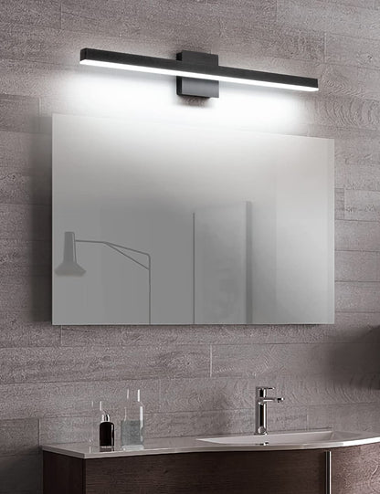 Joossnwell Black Bathroom Vanity Light Fixtures Dimmable 5CCT LED Bathroom Lighting Bar 15.75 Inch Modern Bath Lights Fixture Over Mirror 12W