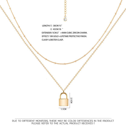 MEVECCO Layered Heart Necklace Pendant Handmade 18k Gold Plated Dainty Gold Choker Arrow Bar Layering Long Necklace for Women