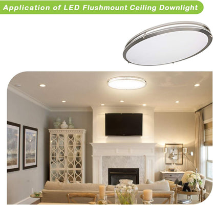 13 inch Flush Mount LED Ceiling Light Fixture, 2700K/3000K/3500K/4000K/5000K Adjustable Ceiling Lights, Oil Rubbed Bronze Saturn Dimmable Lighting for Hallway Bathroom Kitchen or Stairwell, ETL Listed