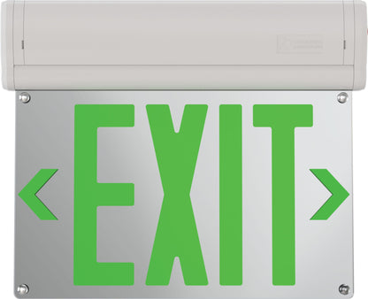 Lithonia Lighting BE W R SM M6 BE Basics Edge-Lit Exit Sign, White with Red Letters, Surface Mount