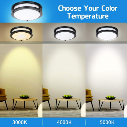 36W Dimmable LED Ceiling Light Fixture, 12 inch Flush Mount Light Fixture, Ceiling Lights for Bedroom, Kitchen, Bathroom, Super Bright 4000 Lumens, 400W Equivalent, 5000K Daylight White