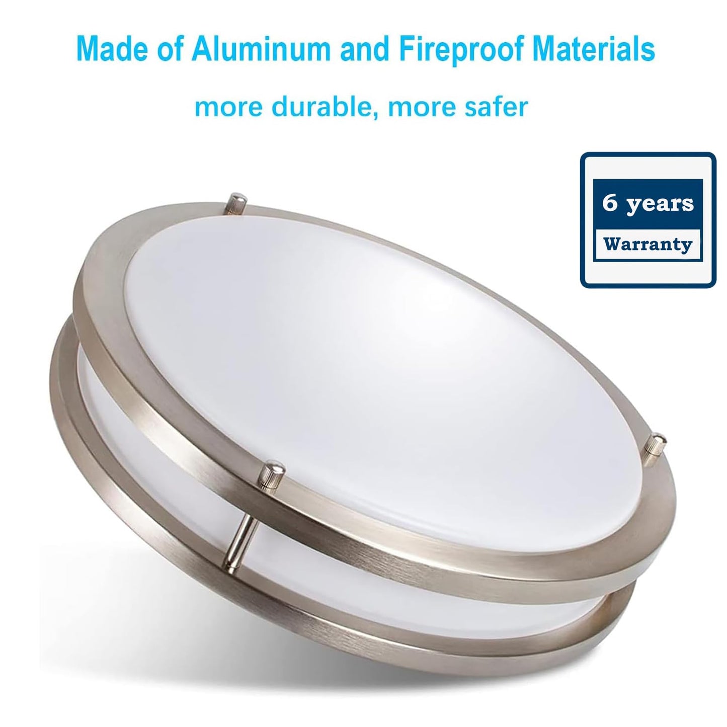 36W Dimmable LED Ceiling Light Fixture, 12 inch Flush Mount Light Fixture, Ceiling Lights for Bedroom, Kitchen, Bathroom, Super Bright 4000 Lumens, 400W Equivalent, 5000K Daylight White